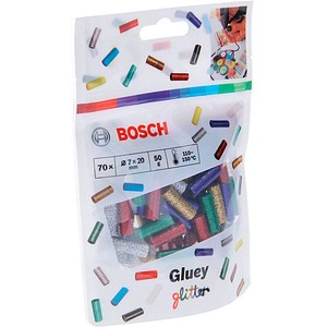 BOSCH 2608002006 - Heißklebestick O 7 mm für GLUEY Glitter 70 Stück (2608002006)