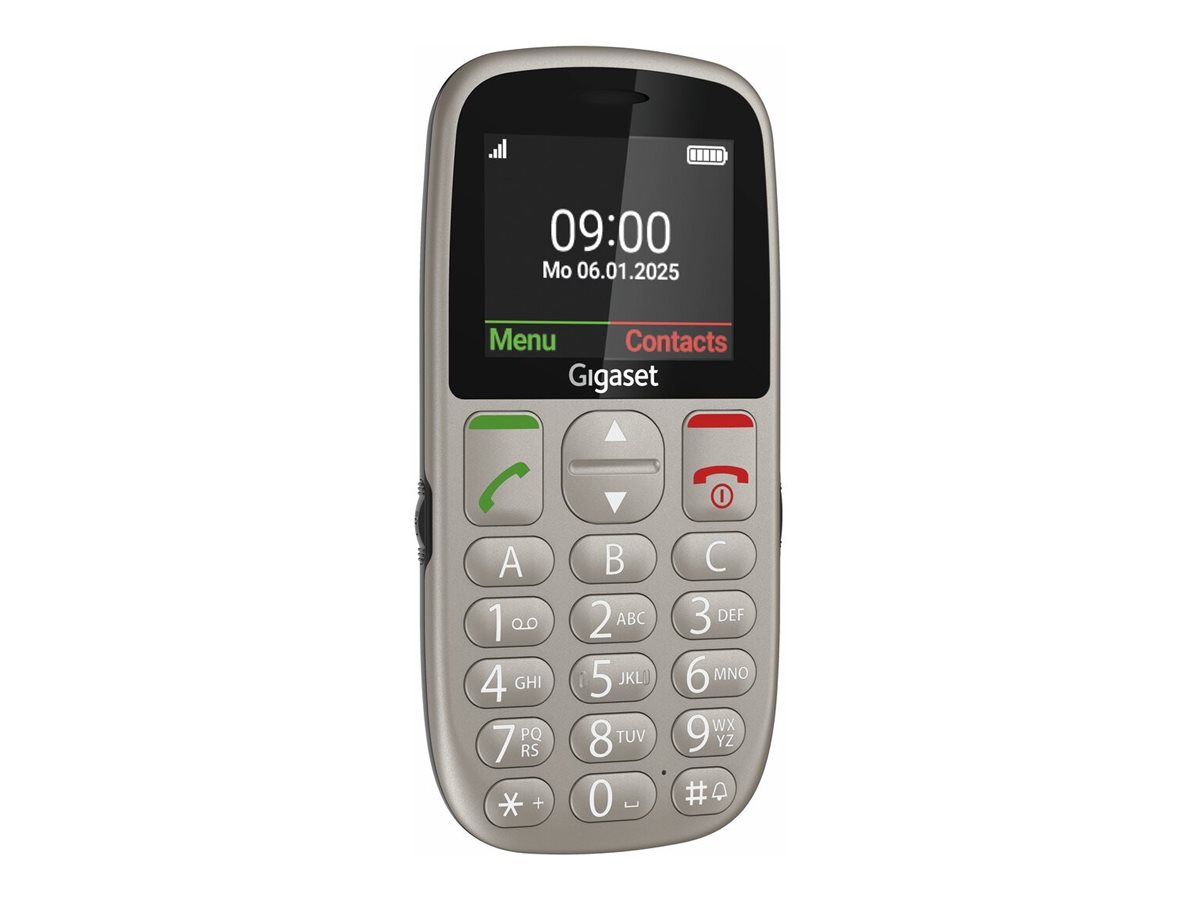 GIGASET GL395 Dual Sim Silver SOS-Button, CAM, SD-card Slot/ GSM 2G/3G/T-Bar/ U