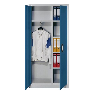 CP Stahlschrank C 2000 Acurado 9260-30 lichtgrau, enzianblau 93,0 x 40,0 x 195,0 cm, aufgebaut