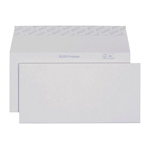 ELCO Briefumschläge Prestige DIN lang+ ohne Fenster weiß 250 St.