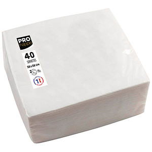 PROnappe Dinner-Servietten, 380 x 380 mm, weiß