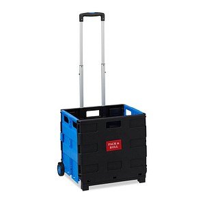 relaxdays Einkaufstrolley Kunststoff schwarz