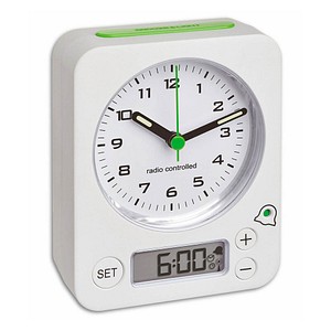 TFA® Funkwecker COMBO weiß Kunststoff