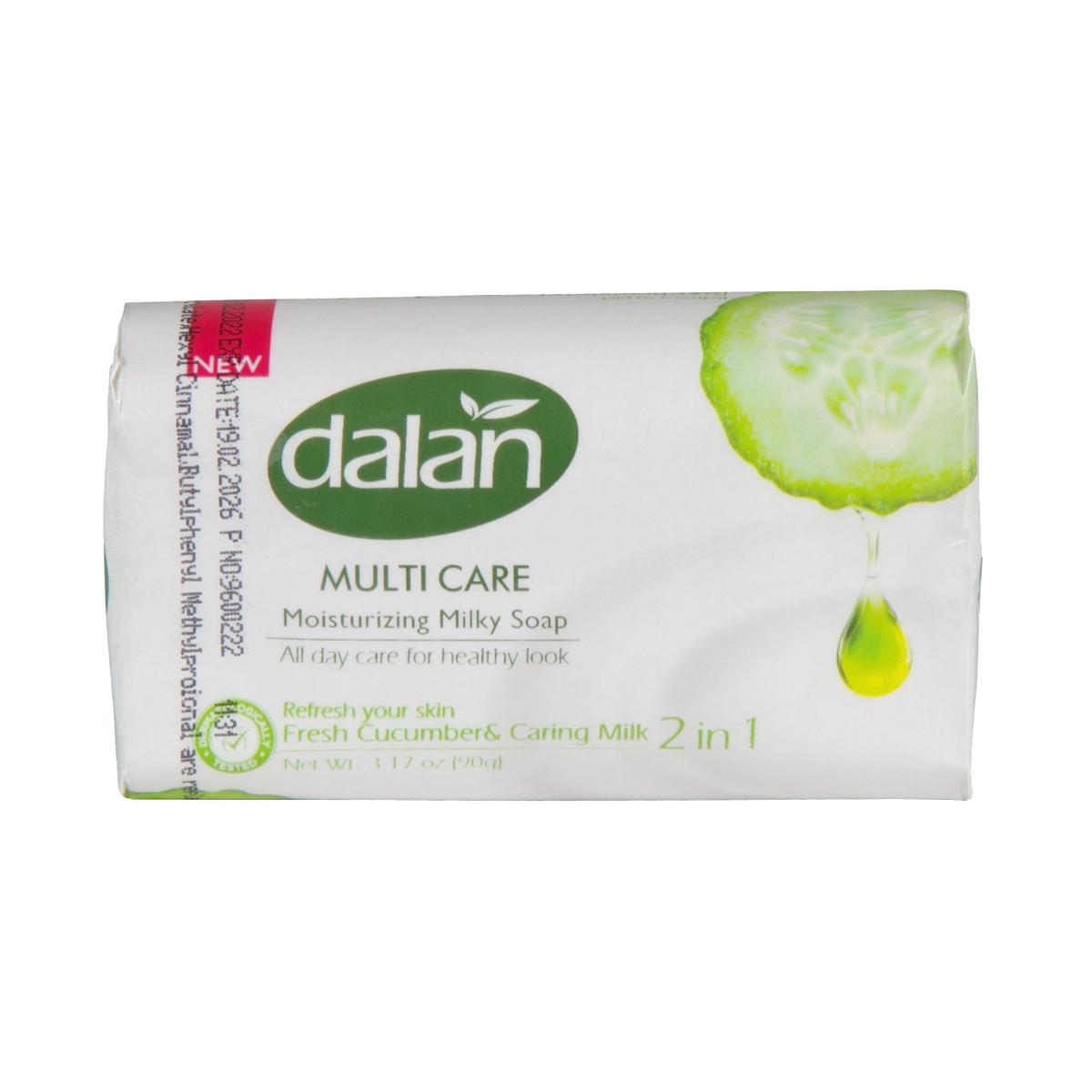 Hartseife "DALAN" 90g Multi Care Gurke & Milch | 1 Stück 