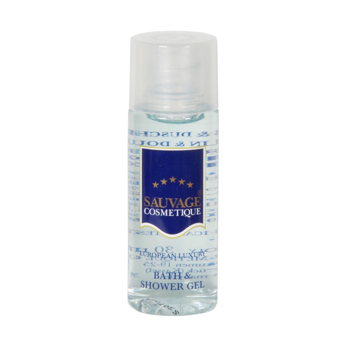 Sauvage Bath & Shower Gel 30 ml | 300 Flaschen mit aktivierendem grünen Anis und Melissen-Extrakt