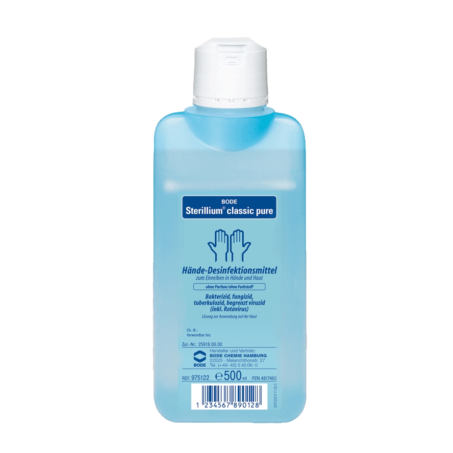 >>Artikel 37421 verwenden>>Artikel nicht mehr im Sortiment Sterillium® classic pure Händedesinfektion farbstoff- und parfümfrei | 500 ml >>Artikel 37421 verwenden>>Artikel nicht mehr im Sortiment Sterillium® classic pure Händedesinfektion farbstoff- und parfümfrei | 500 ml