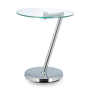 relaxdays Beistelltisch Glas silber 45,0 x 45,0 x 52,0 cm