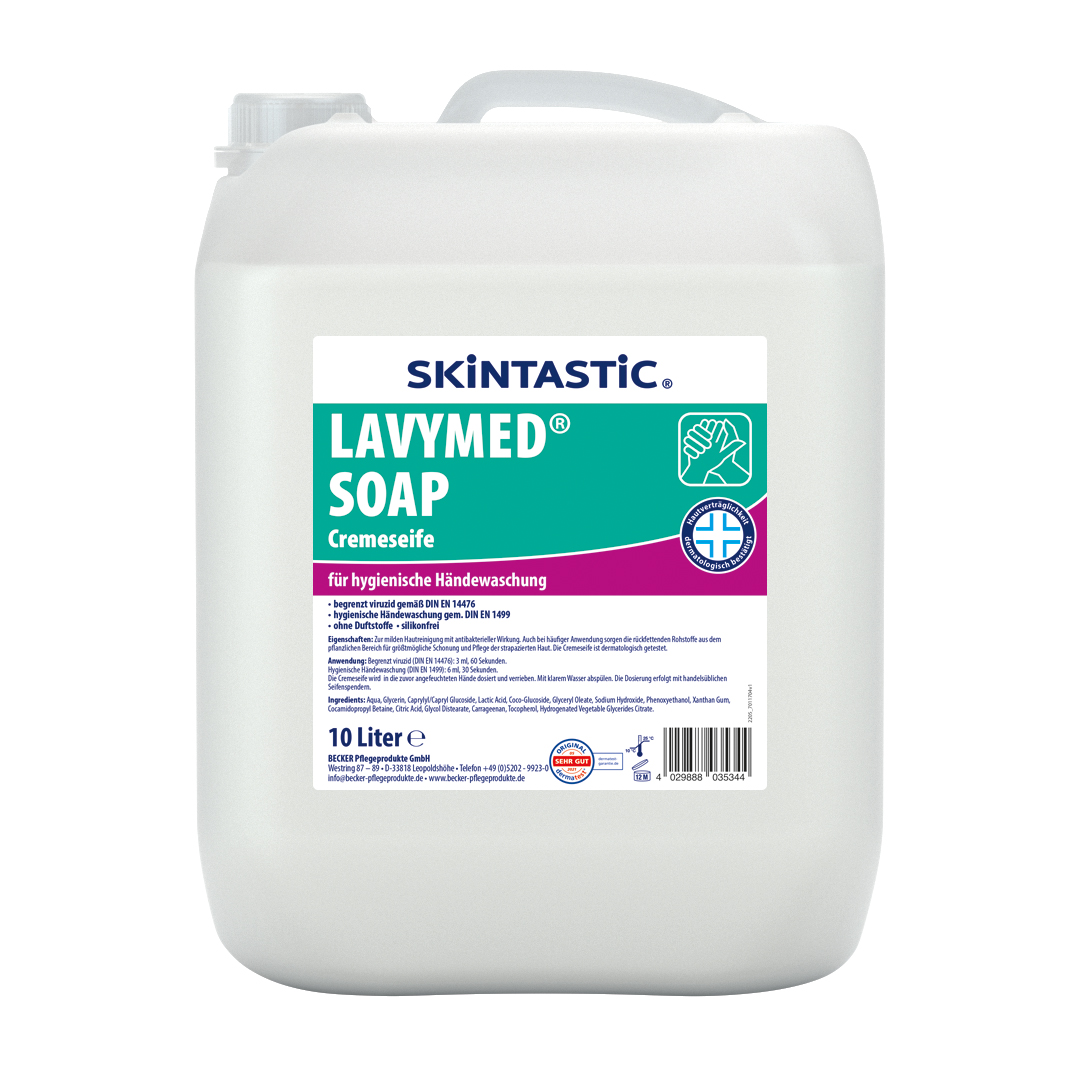 SKINTASTIC® Lavymed® Soap | 10 Liter Cremeseife für die hygienische Händewaschung SKINTASTIC® Lavymed® Soap | 10 Liter Cremeseife für die hygienische Händewaschung