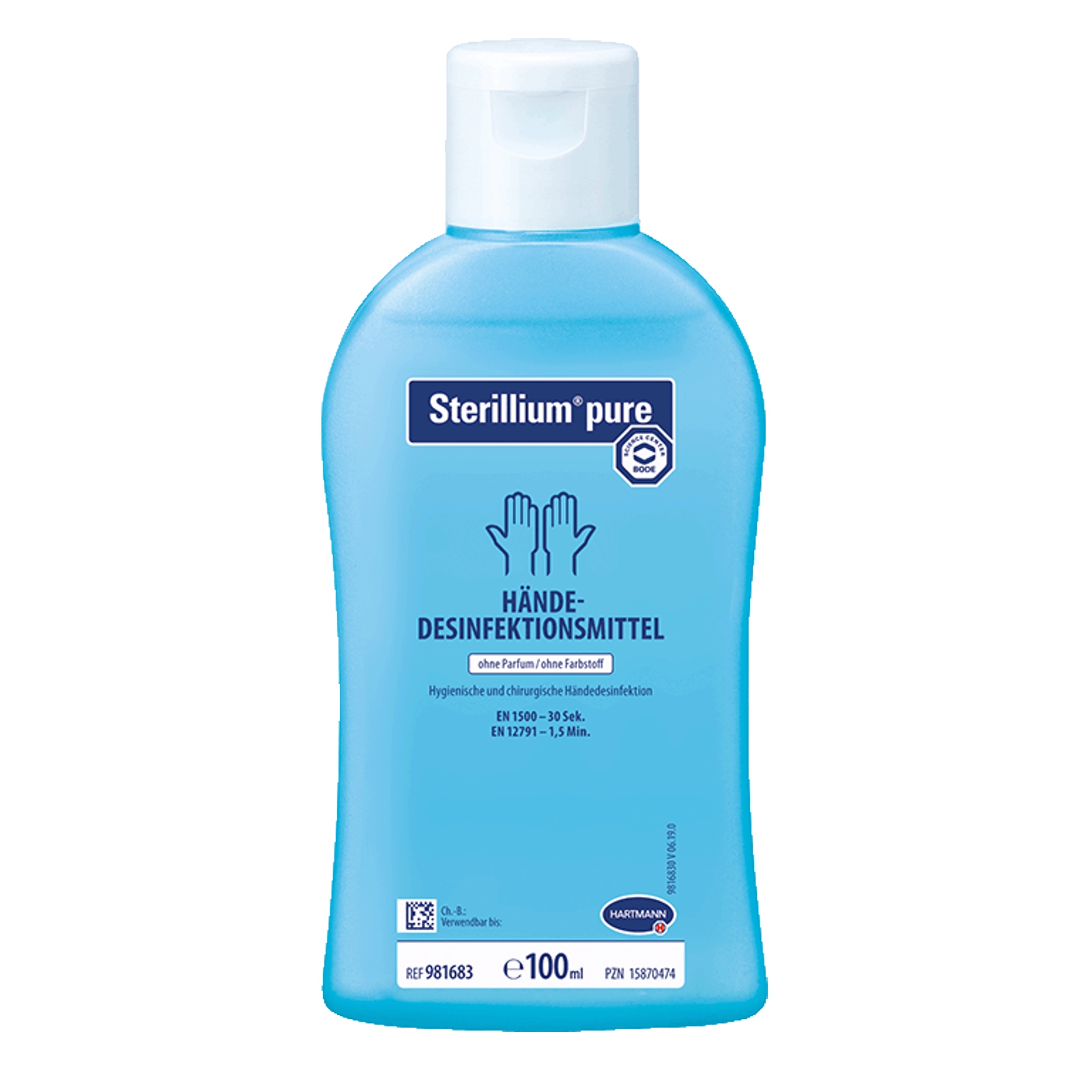 Sterillium® pure Händedesinfektion farbstoff- und parfümfrei, begrenzt viruzid PLUS | 100 ml geeignet für Asthmatiker und Atopiker, HACCP-lebensmittelkonform +++ DESINFEKTIONSMITTEL VORSICHTIG VERWENDEN. VOR GEBRAUCH STETS ETIKETT UND PRODUKTINFORMATIONEN LESEN +++ Sterillium® pure Händedesinfektion farbstoff- und parfümfrei, begrenzt viruzid PLUS | 100 ml geeignet für Asthmatiker und Atopiker, HACCP-lebensmittelkonform +++ DESINFEKTIONSMITTEL VORSICHTIG VERWENDEN. VOR GEBRAUCH STETS ETIKETT UND PRODUKTINFORMATIONEN LESEN +++