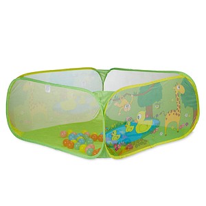 relaxdays Bällebad Tiermotive grün 110,0 x 110,0 x 50,0 cm