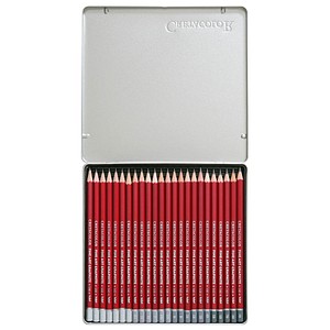 Brevillier's CRETACOLOR CLEOS-Fine Art Graphit Graphitstifte 9B - 9H rot 24 St.