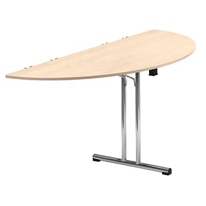SODEMATUB Klapptisch Chromeline1, halbrund, ahorn