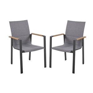 2 Garden Pleasure Gartenstühle Davina grau