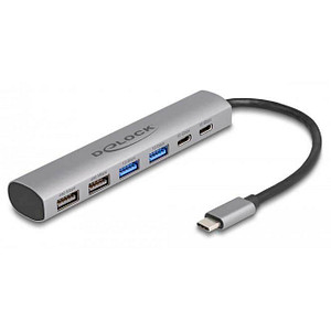 DeLOCK USB-Hub 6-fach grau