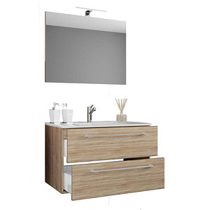 VCM my bath Badmöbel-Set Badinos 3-tlg. sonoma-eiche 80,0 x 46,0 x 50,0 cm