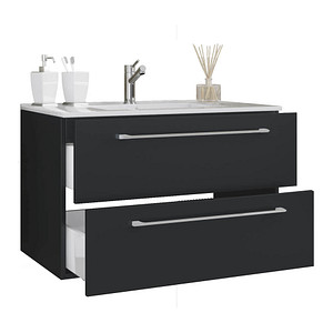 VCM my bath Badmöbel-Set Badinos 2-tlg. schwarz 80,0 x 46,0 x 50,0 cm