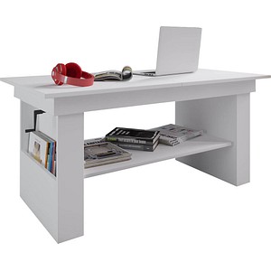 VCM my home Kobila Couchtisch Holz weiß 157,0 x 65,0 x 52,5 - 59,0 cm