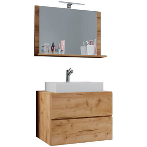 VCM my bath Badmöbel-Set Lendas M 3-tlg. honig-eiche 61,0 x 46,0 x 134,0 cm