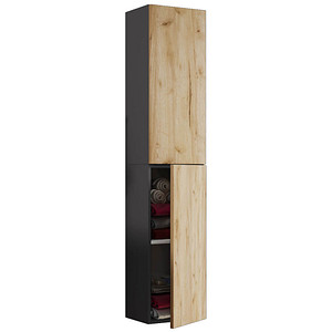 VCM my bath Badschrank VCB 11 honig-eiche, anthrazit 33,0 x 22,0 x 150,0 cm