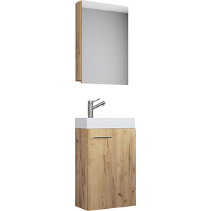 VCM my bath Badmöbel-Set Slito 3-tlg. honig-eiche 41,0 x 22,0 x 130,0 cm