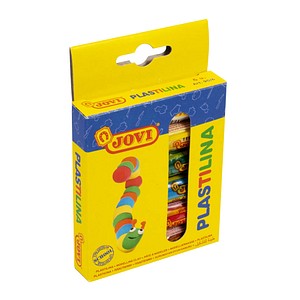 JOVI Knete PLASTILINA farbsortiert 6 Farben je 15,0 g