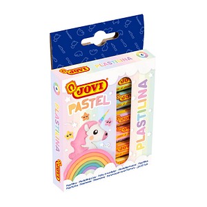 JOVI Knete PLASTILINA farbsortiert 6 Farben je 15,0 g