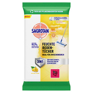 SAGROTAN® 3IN1 Feuchte Bodentücher sonstige Fasern, 15 Tücher SAGROTAN® 3IN1 Feuchte Bodentücher sonstige Fasern, 15 Tücher