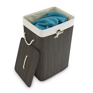 relaxdays Wäschekorb schwarz