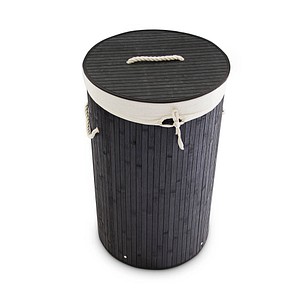 relaxdays Wäschekorb schwarz