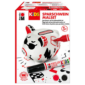 Marabu Sparschwein Malset Porzellanstifte farbsortiert 1,0 - 3,0 mm, 1 Set
