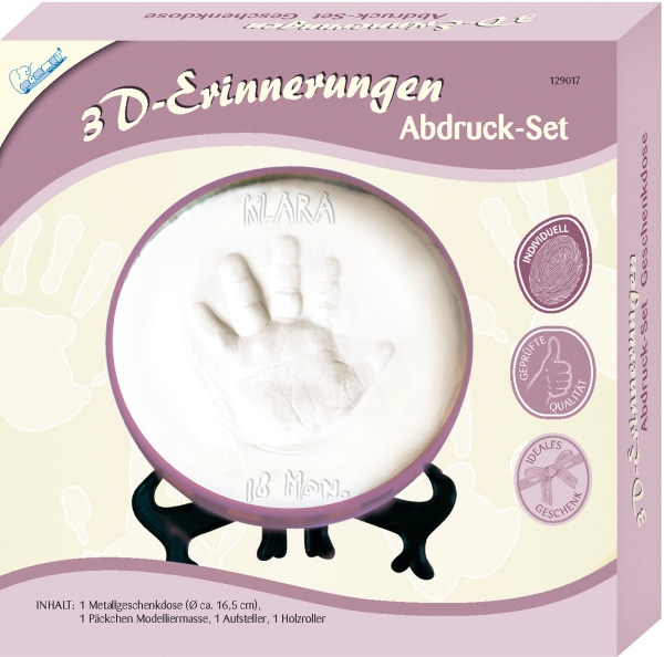 3D Erinnerungen-Abdruck-Set-Geschenk, Nr: A30KSE17 3D Erinnerungen-Abdruck-Set-Geschenk, Nr: A30KSE17