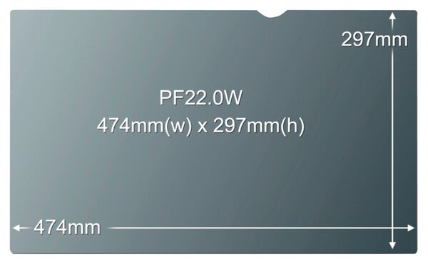 3M PF22.0W PRIVACY FILTER BLAC