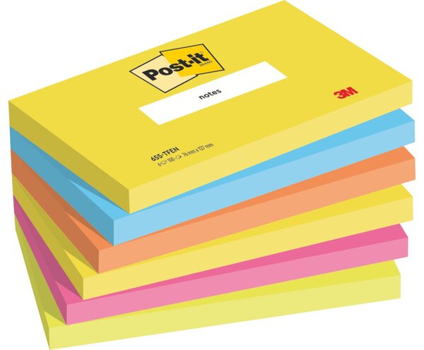 3M Post-it® Haftnotizen Rainbow-Packs/655TFEN 127 x 76 mm 6