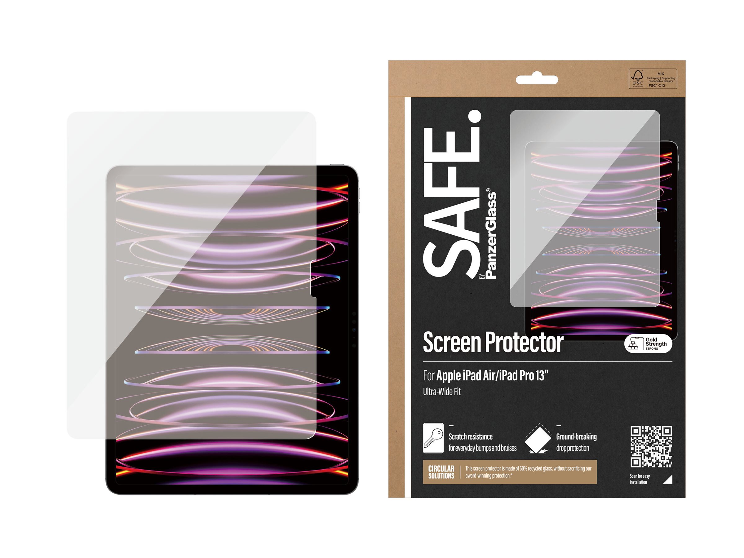 PANZERGLASS SAFE. by PanzerGlass Displayschutz iPad Pro 13" / iPad Air Ultra-Wi