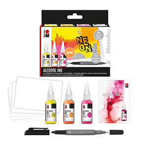 Marabu permanente Tinte Alcohol Ink, Set "NEON