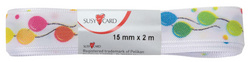 SUSY CARD Geschenkband "Ballons", 15 mm x 2 m