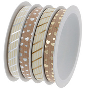 SUSY CARD Geschenkband Multispule "Malta-Mix natur