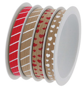 SUSY CARD Geschenkband Multispule "Malta-Mix rot