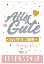 SUSY CARD Geburtstagskarte Glitzer "Luxus