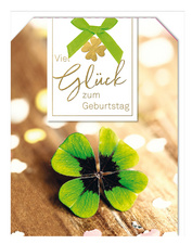 SUSY CARD Geburtstagskarte "Kleines Kleeblatt