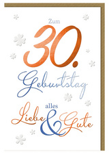 SUSY CARD Geburtstagskarte - 80. Geburtstag "Schrift