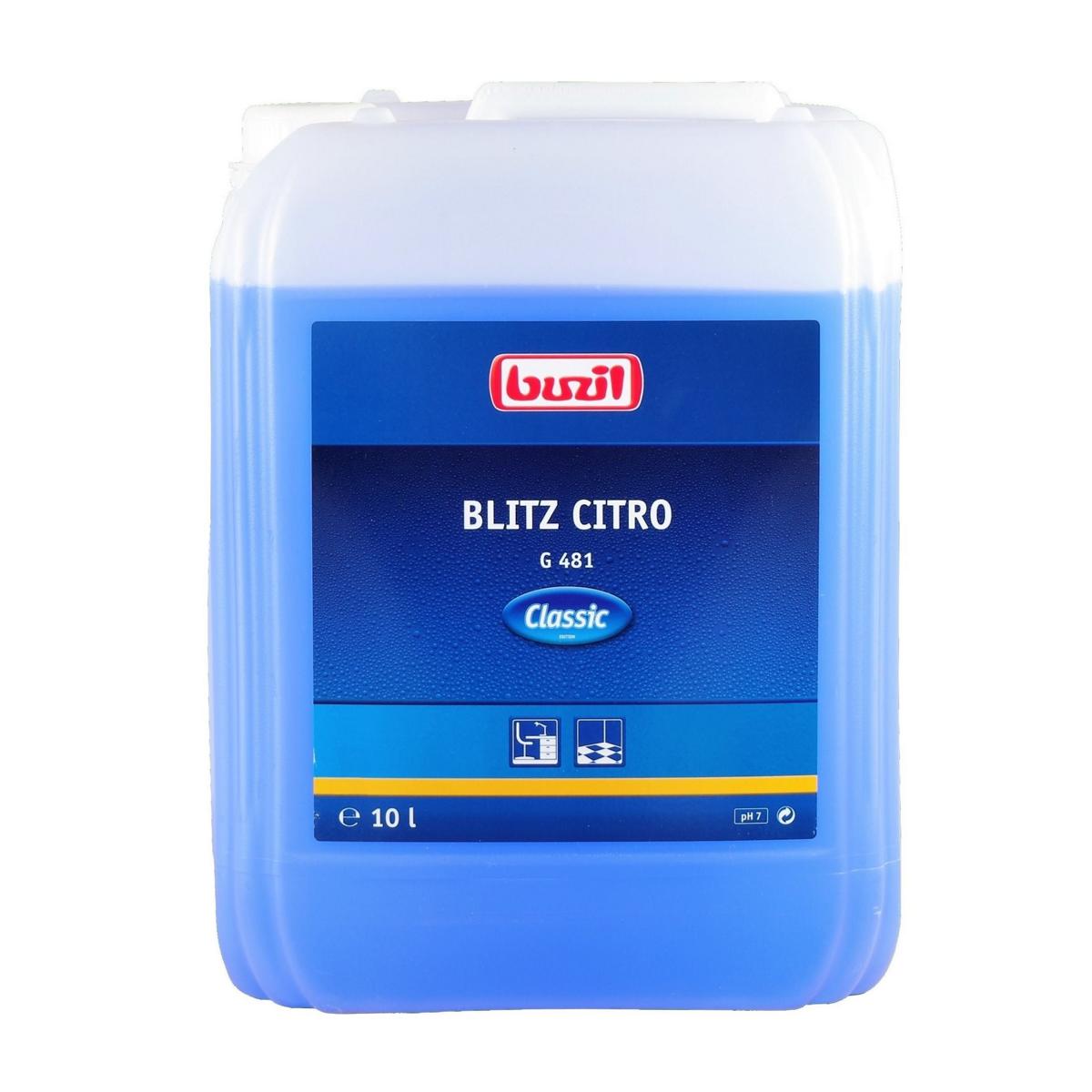 G481 Blitz-Citro | 10 Literneutraler Allesreiniger mit Alkohol und Citrusduft