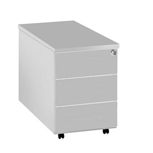 kerkmann Rollcontainer, 3 Schübe, lichtgrau