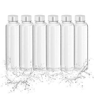 6 relaxdays Trinkflaschen transparent 0,5 l 6 relaxdays Trinkflaschen transparent 0,5 l