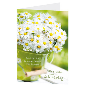 LUMA Geburtstagskarte Margeriten DIN B6