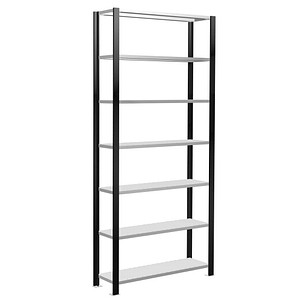 SCHULTE Schwerlastregal 36013-S schwarz 100,0 x 30,0 x 230,0 cm