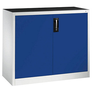 CP Stahlschrank 8831-000 lichtgrau, enzianblau 120,0 x 50,0 x 100,0 cm, aufgebaut