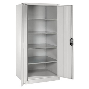 CP Stahlschrank 8924-00 lichtgrau 93,0 x 80,0 x 195,0 cm, aufgebaut