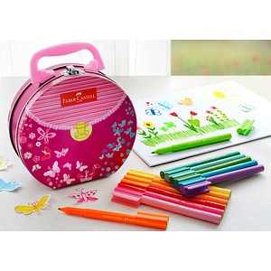 FABER CASTELL 33 Connector Filzstifte farbsortiert; 1 Pack = 33 St.