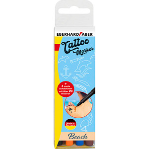 4 EBERHARD FABER Beach Tattoostifte farbsortiert 1,0 - 5,0 mm
